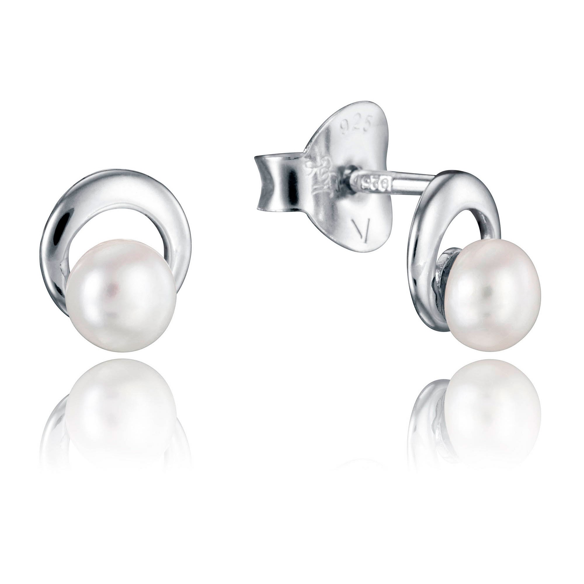 plata con perlas blancas
