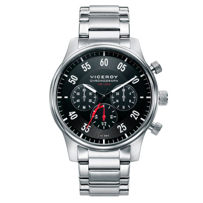 Reloj Viceroy Negro Deportivo Brazalete Acero