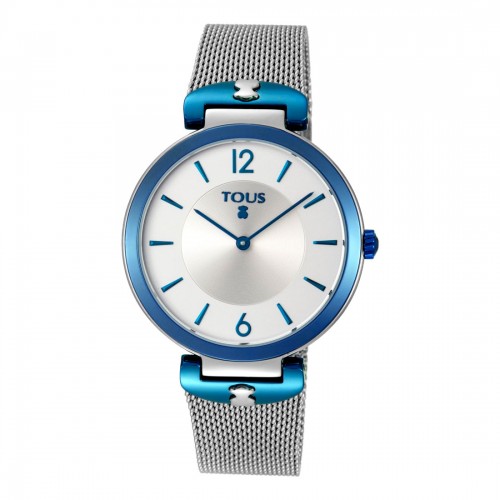 Reloj Tous S-Mesh azul de acero con Brazalete de Malla