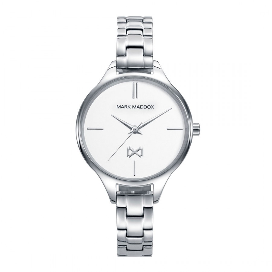 Reloj para chica Mark Maddox elegante blanco con brazalete de acero
