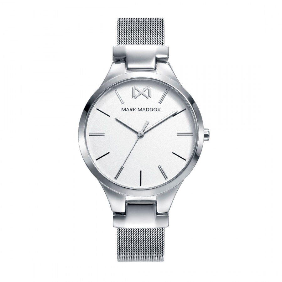 Reloj para chica Mark Maddox elegante blanco con brazalete de malla
