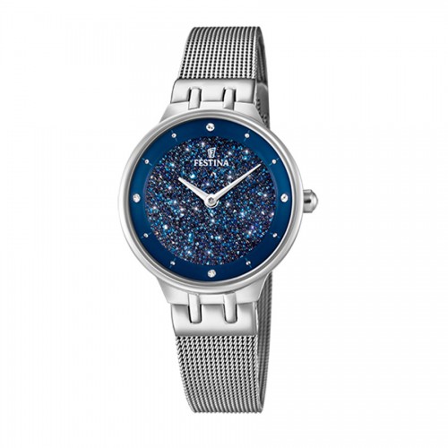 Reloj para chica Festina azul con brazalete de malla de acero