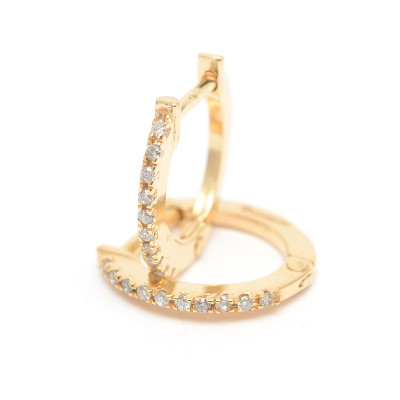 Pendientes Oro Chica LeCarré Aro Diamantes