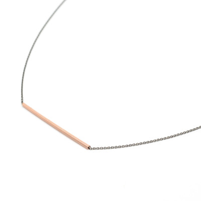 Gargantilla Oro Negro LeCarré Barrita Oro Rosa