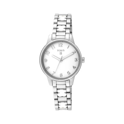 Reloj Tous Bahía Brazalete Acero Ositos Blancos