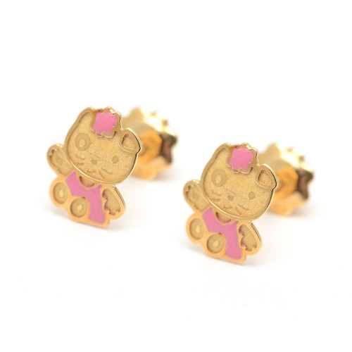 Pendientes Oro Bebé Hello Kitty