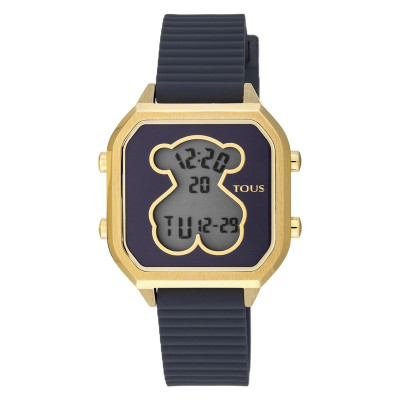 Reloj Tous Bear Dorado Digital Correa Azul