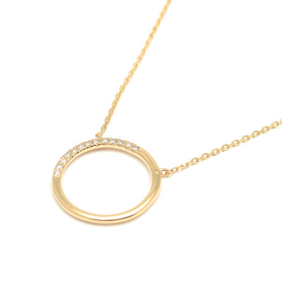 Gargantilla Oro LeCarré Círculo Diamantes