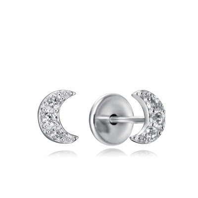 Pendientes Plata Viceroy Bebé Luna Circonitas