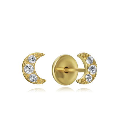 Pendientes Dorados Viceroy Bebé Luna Circonitas
