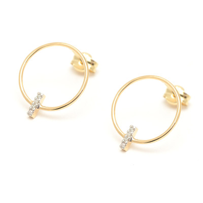 Pendientes Oro LeCarré Aros Diamantes