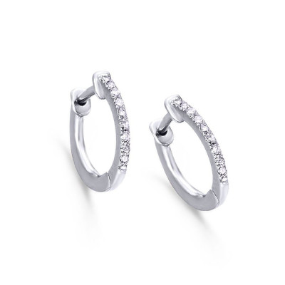 Pendientes Oro Blanco LeCarré Aro Diamantes