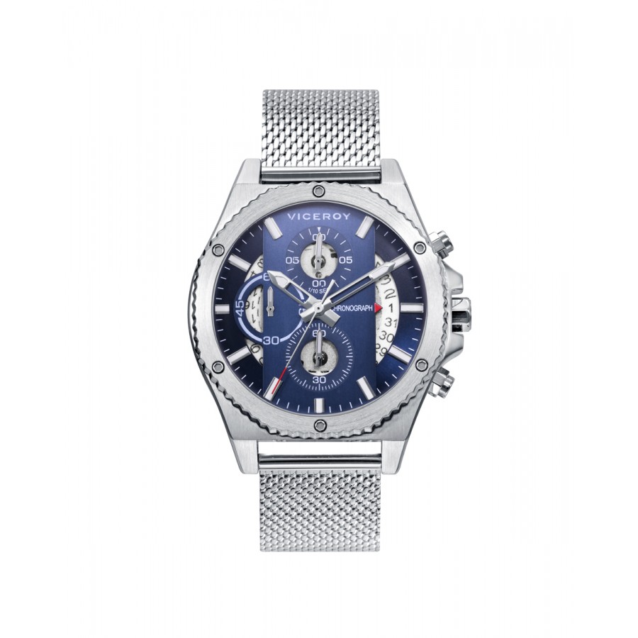 Reloj Viceroy azul deportivo con brazalete de acero