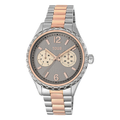 Reloj Tous T-Bear Multifunción Brazalete Acero Bicolor