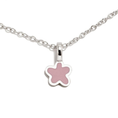 Colgante de Plata de Agatha Flor Rosa