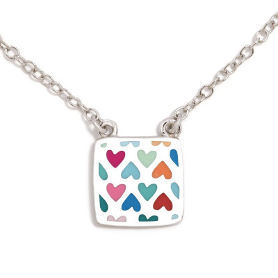 Colgante de Plata de Agatha Cuadrado