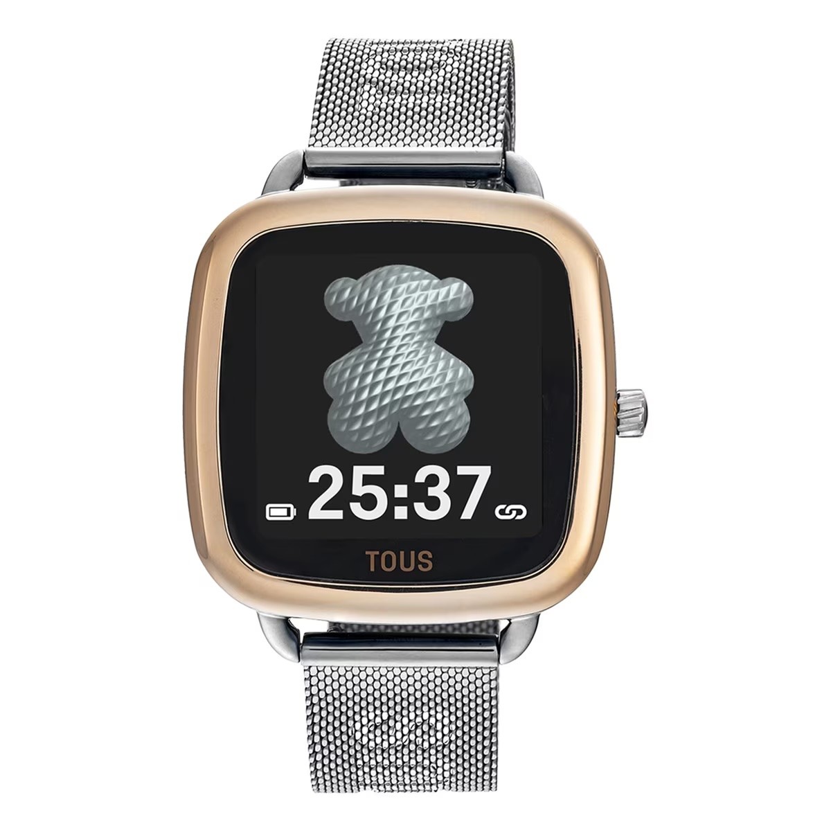 Reloj digital con brazalete de acero en color azul D-Logo