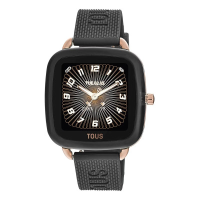 Smartwatch Tous D-Connect digital dorado correa negra