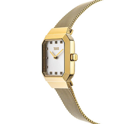 Reloj Tous Cuadrado Karat Dorado Malla