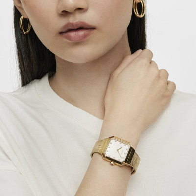 Reloj Tous Cuadrado Karat Dorado Malla