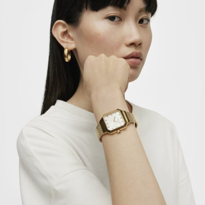 Reloj Tous Cuadrado Karat Dorado Malla