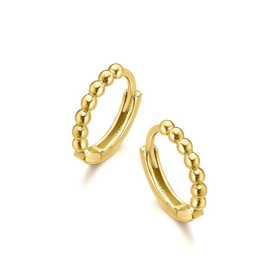 Pendientes Oro Chica LeCarré Aros Pequeños Bolitas