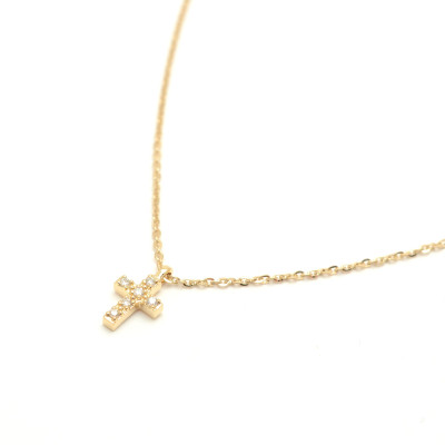 Gargantilla Oro LeCarré Cruz Diamantes