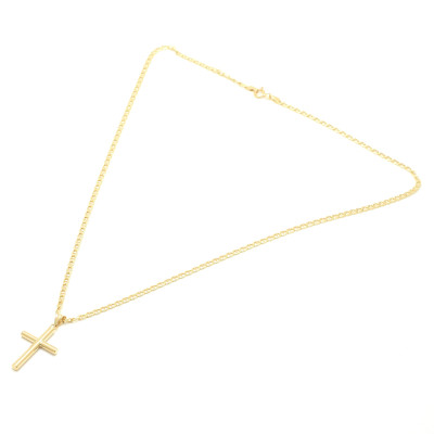 Cruz Oro Tubo Liso
