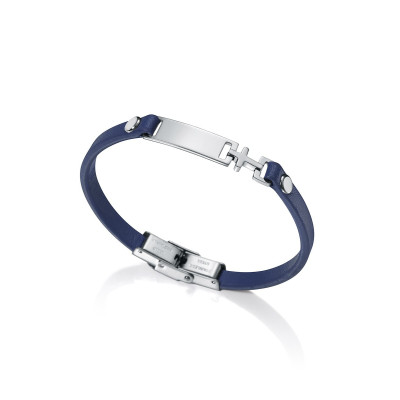 Pulsera Niño Viceroy Placa Piel Azul