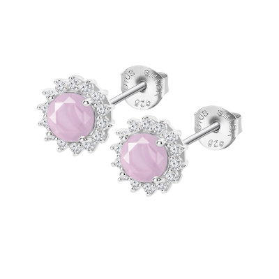 Pendientes de Plata Lotus Clásicos Rosa