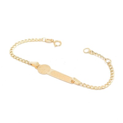 Pulsera Oro Bebé Infantil Placa Nombre Reloj Pulsera Oro Bebé Infantil Placa Nombre Reloj