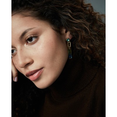 Pendientes Viceroy Dorados Largos Verdes