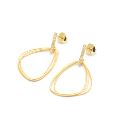 Pendientes Dorados Aros Frontales