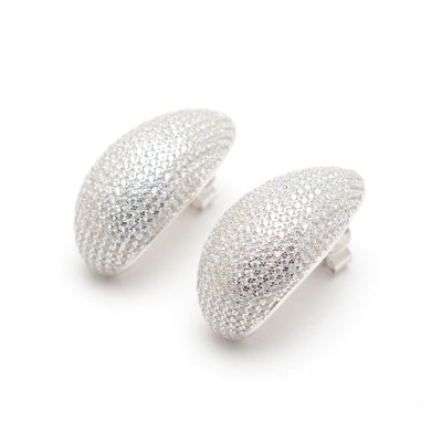 Pendientes Plata Novia Criolla Cristales